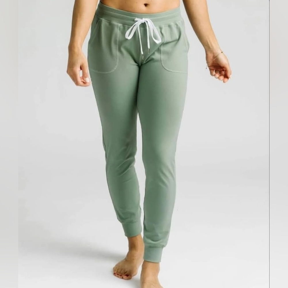 Zyia Unwind Joggers Muted Moss Light Green Women's‎ Size XXL, Pockets Drawstring
